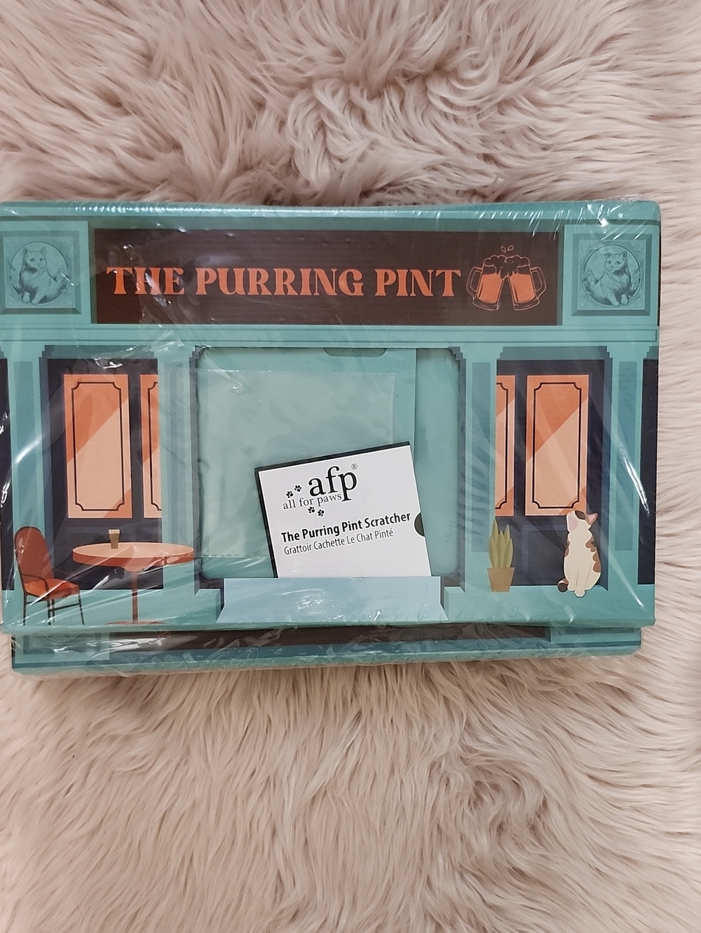 Brand New AFP "THE PURRING PINT" SCRATCHER HOUSE W/CATNIP